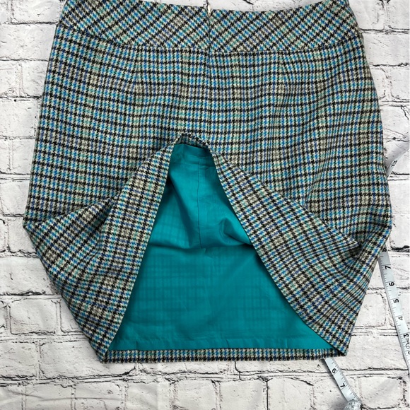 Talbots Plaid Wool Blend Lined Skirt 6 - Picture 3 of 8